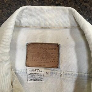 Calvin Klein denim women's L jacket USA light wash